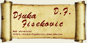 Đuka Fišeković vizit kartica